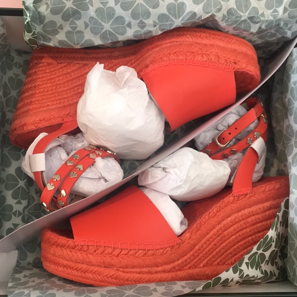 NIB Kate Spade Sandals Frenchy Leather Espadrille - Picture 8 of 11